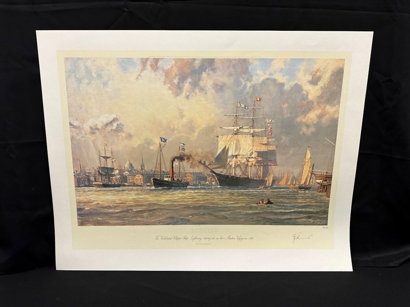 John Stobart S/N Lithograph ""Boston" 