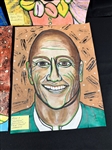 (9) Dorothy Baka Caricature Paintings on Paper