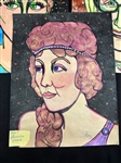 (9) Dorothy Baka Caricature Paintings on Paper