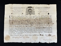 Reliquary, Relics Theca and 1801 Parchment Document: Holy Cross, Mary, Joseph, Peter, Paul, King Louis IX, Many Others