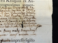 Reliquary, Relics Theca and 1801 Parchment Document: Holy Cross, Mary, Joseph, Peter, Paul, King Louis IX, Many Others