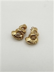 14k Gold Chunky Earrings 