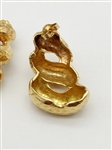 14k Gold Chunky Earrings 