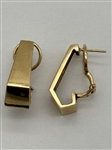 14k Gold Modernist Cubist Earrings