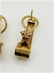 14k Gold Modernist Cubist Earrings