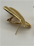 14k Gold Earrings X Shape Modern 