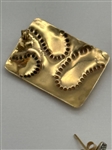 (2) Pairs 14k Gold Earrings: Black Onyx Drops, Hand Hammered Rectangles