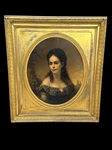Oil Painting on Canvas Large Portrait of a Woman Signed Pine 1873