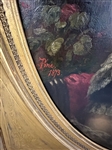 Oil Painting on Canvas Large Portrait of a Woman Signed Pine 1873