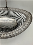Large Silver Plate Reticulated Handled Fruit Basket