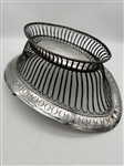 Large Silver Plate Reticulated Handled Fruit Basket