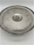 Sterling Silver Footed Tray with Pierced Edge