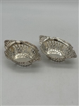 Sterling Silver Compote and (2) Pierced Birk Nut Cellars