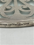 Scrolled Sterling Silver Glass Reticulated Tray