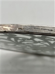 Scrolled Sterling Silver Glass Reticulated Tray