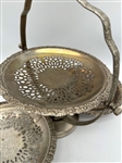 Kent Silversmiths Silver Plate 3 Tier Folding Sandwich Tray