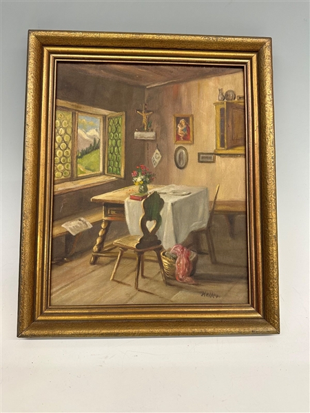 Oil on Board Signed Heller Still Life