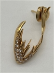 14k Gold Pave Set Diamond Custom Earrings