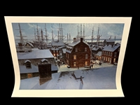 Christopher Blossom Lithograph "December Moonrise"