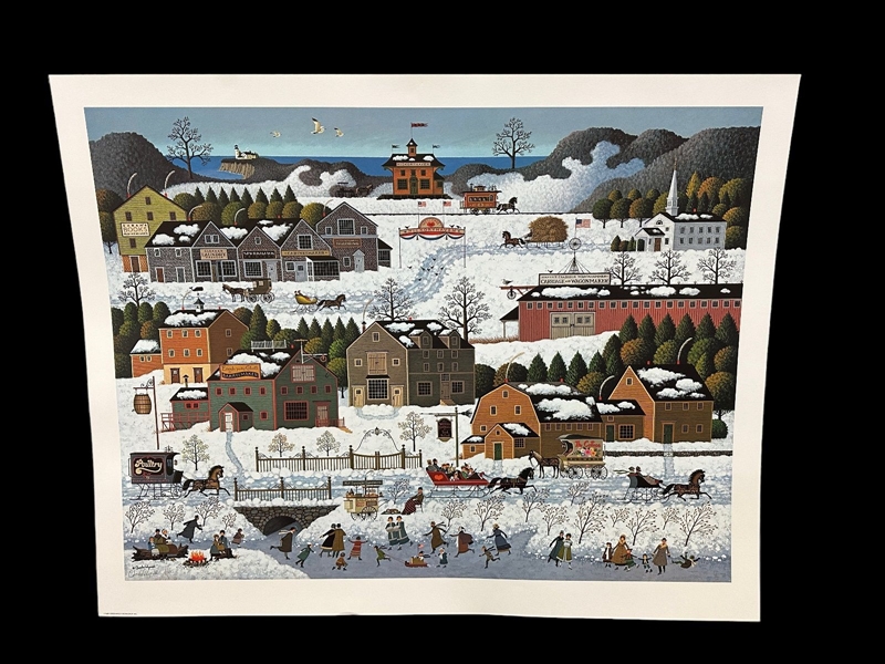 Charles Wysocki Lithograph "Hickory Haven Canal"