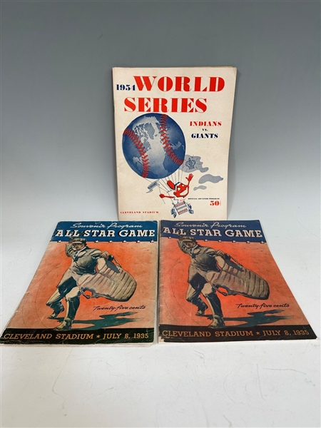 (3) Cleveland Indians Game Programs 1935, 1954