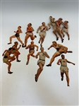 (9) Vintage Rare Cardboard Cut Outs of Track and Field Players