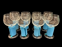 (8) Tiffany and Co. Wine Glasses New in Box With Original Bubble Wrap, Foam Support and Stickers.