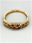 14k Yellow Gold Sapphire Bangle Bracelet