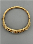 14k Yellow Gold Sapphire Bangle Bracelet