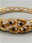 14k Yellow Gold Sapphire Bangle Bracelet