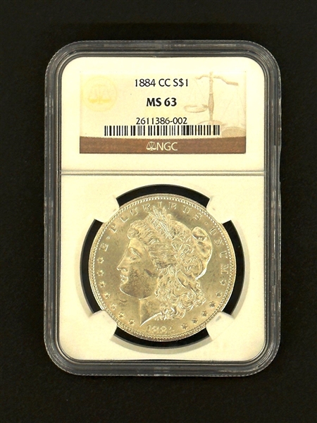 1884-CC Carson City Morgan Silver Dollar NGC MS 63