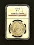 1884-CC Carson City Morgan Silver Dollar NGC MS 63