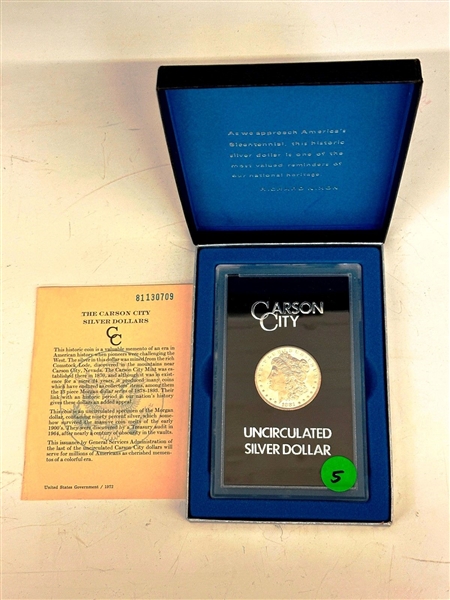 1881-CC Carson City Uncirculated Morgan Silver Dollar GSA