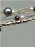 18k Multi Wire Strand Pearl Necklace and Matching Bracelet