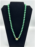 14k Gold Jadeite Bead Necklace