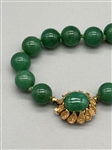 14k Gold Jadeite Bead Necklace