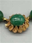 14k Gold Jadeite Bead Necklace
