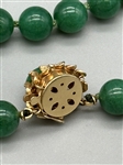 14k Gold Jadeite Bead Necklace