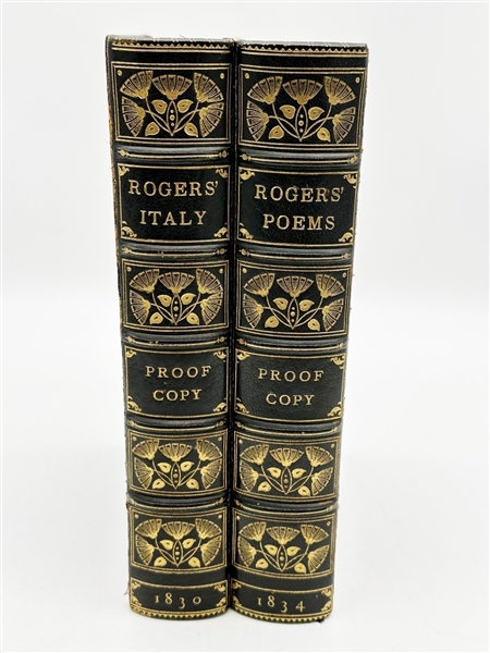 1834 Rogers Poems, 1830 Rogers Italy Proof Copy First State First Edition