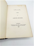 1834 Rogers Poems, 1830 Rogers Italy Proof Copy First State First Edition
