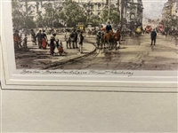 Wolfgang Tritt Hand Tinted Etching Matted and Framed Berlin Brandenburg Gate