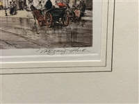 Wolfgang Tritt Hand Tinted Etching Matted and Framed Berlin Brandenburg Gate