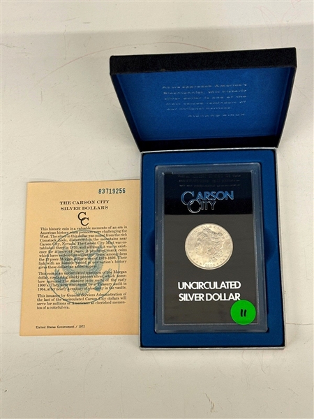 1883-CC Carson City Uncirculated Morgan Silver Dollar GSA