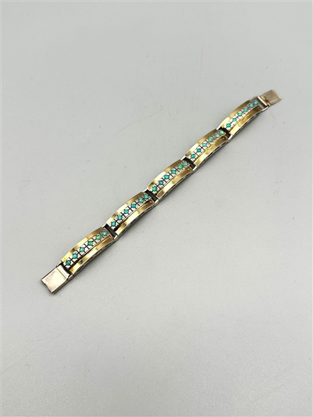 Sterling Silver and Opal Bracelet