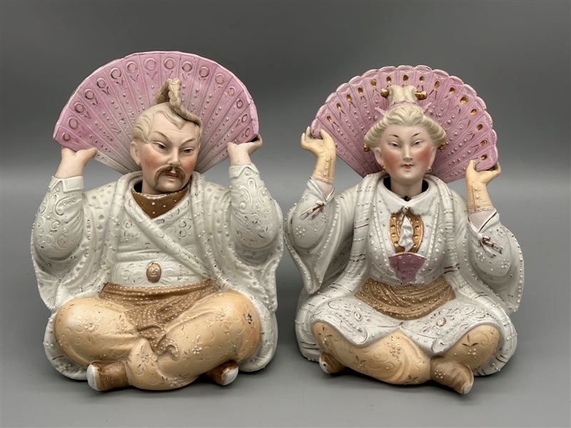 Pair of German Bisque Nodders
