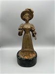 Victorian Bronze Woman on Marble Base
