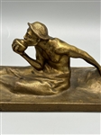After Adolf Josef Pohl Resting Worker Bronze 
