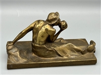 After Adolf Josef Pohl Resting Worker Bronze 