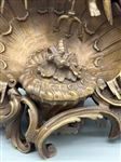 Continental Cherub Bronze on Shell Figural Inkwell
