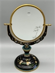 Cloisonne Brass Dresser Reversible Mirror